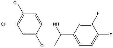 2,4,5-trichloro-N-[1-(3,4-difluorophenyl)ethyl]aniline Struktur