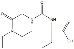 2-[({[2-(diethylamino)-2-oxoethyl]amino}carbonyl)amino]-2-methylbutanoic acid Struktur