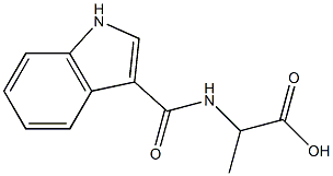 2-[(1H-indol-3-ylcarbonyl)amino]propanoic acid Struktur