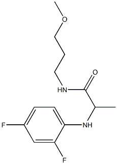 2-[(2,4-difluorophenyl)amino]-N-(3-methoxypropyl)propanamide Struktur