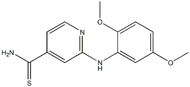 2-[(2,5-dimethoxyphenyl)amino]pyridine-4-carbothioamide Struktur