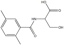 2-[(2,5-dimethylbenzoyl)amino]-3-hydroxypropanoic acid Struktur