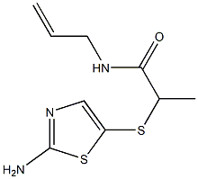 2-[(2-amino-1,3-thiazol-5-yl)sulfanyl]-N-(prop-2-en-1-yl)propanamide Struktur