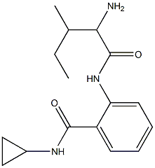 2-[(2-amino-3-methylpentanoyl)amino]-N-cyclopropylbenzamide Struktur