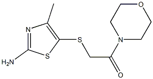 2-[(2-amino-4-methyl-1,3-thiazol-5-yl)sulfanyl]-1-(morpholin-4-yl)ethan-1-one Struktur