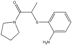 2-[(2-aminophenyl)sulfanyl]-1-(pyrrolidin-1-yl)propan-1-one Struktur