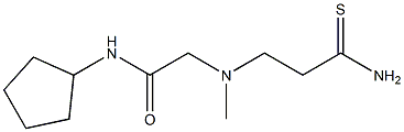 2-[(2-carbamothioylethyl)(methyl)amino]-N-cyclopentylacetamide Struktur