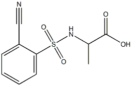 2-[(2-cyanobenzene)sulfonamido]propanoic acid Struktur