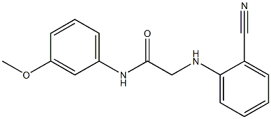 2-[(2-cyanophenyl)amino]-N-(3-methoxyphenyl)acetamide Struktur