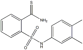 2-[(3,4-dimethylphenyl)sulfamoyl]benzene-1-carbothioamide Struktur