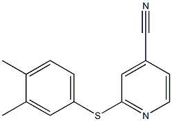 2-[(3,4-dimethylphenyl)sulfanyl]pyridine-4-carbonitrile Struktur