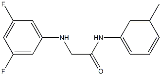 2-[(3,5-difluorophenyl)amino]-N-(3-methylphenyl)acetamide Struktur