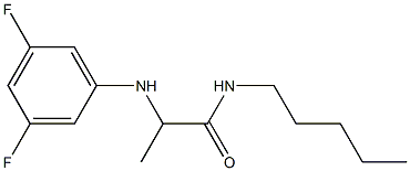 2-[(3,5-difluorophenyl)amino]-N-pentylpropanamide Struktur