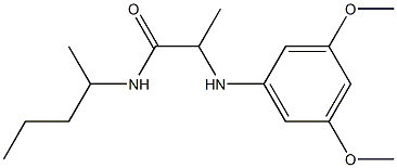 2-[(3,5-dimethoxyphenyl)amino]-N-(pentan-2-yl)propanamide Struktur