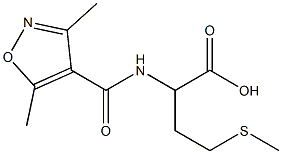 2-[(3,5-dimethyl-1,2-oxazol-4-yl)formamido]-4-(methylsulfanyl)butanoic acid Struktur