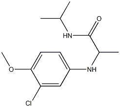 2-[(3-chloro-4-methoxyphenyl)amino]-N-(propan-2-yl)propanamide Struktur