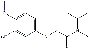 2-[(3-chloro-4-methoxyphenyl)amino]-N-methyl-N-(propan-2-yl)acetamide Struktur