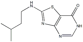 2-[(3-methylbutyl)amino][1,3]thiazolo[4,5-d]pyrimidin-7(6H)-one Struktur