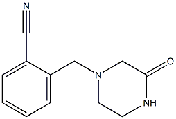 2-[(3-oxopiperazin-1-yl)methyl]benzonitrile Struktur