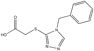 2-[(4-benzyl-4H-1,2,4-triazol-3-yl)sulfanyl]acetic acid Struktur