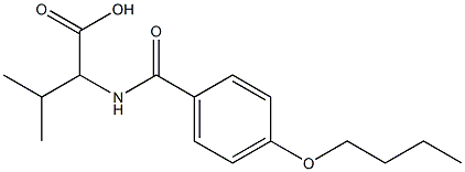 2-[(4-butoxyphenyl)formamido]-3-methylbutanoic acid Struktur