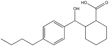 2-[(4-butylphenyl)(hydroxy)methyl]cyclohexane-1-carboxylic acid Struktur