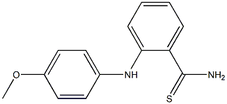 2-[(4-methoxyphenyl)amino]benzene-1-carbothioamide Struktur