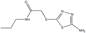 2-[(5-amino-1,3,4-thiadiazol-2-yl)sulfanyl]-N-propylacetamide Struktur