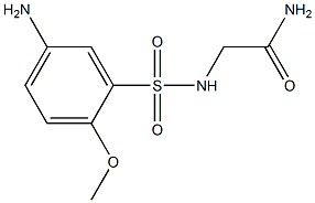 2-[(5-amino-2-methoxybenzene)sulfonamido]acetamide Struktur