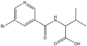 2-[(5-bromopyridin-3-yl)formamido]-3-methylbutanoic acid Struktur