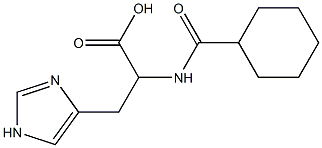 2-[(cyclohexylcarbonyl)amino]-3-(1H-imidazol-4-yl)propanoic acid Struktur