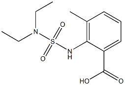 2-[(diethylsulfamoyl)amino]-3-methylbenzoic acid Struktur