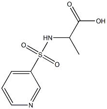 2-[(pyridin-3-ylsulfonyl)amino]propanoic acid Struktur