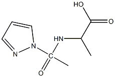 2-[1-(1H-pyrazol-1-yl)acetamido]propanoic acid Struktur