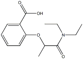 2-[1-(diethylcarbamoyl)ethoxy]benzoic acid Struktur