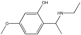 2-[1-(ethylamino)ethyl]-5-methoxyphenol Struktur