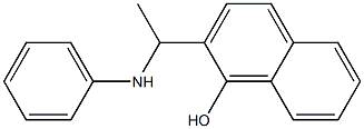 2-[1-(phenylamino)ethyl]naphthalen-1-ol Struktur