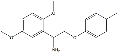 2-[1-amino-2-(4-methylphenoxy)ethyl]-1,4-dimethoxybenzene Struktur