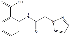 2-[2-(1H-pyrazol-1-yl)acetamido]benzoic acid Struktur