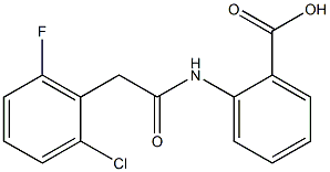 2-[2-(2-chloro-6-fluorophenyl)acetamido]benzoic acid Struktur