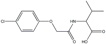 2-[2-(4-chlorophenoxy)acetamido]-3-methylbutanoic acid Struktur