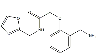 2-[2-(aminomethyl)phenoxy]-N-(furan-2-ylmethyl)propanamide Struktur