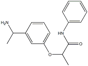 2-[3-(1-aminoethyl)phenoxy]-N-phenylpropanamide Struktur