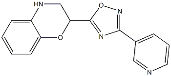 2-[3-(pyridin-3-yl)-1,2,4-oxadiazol-5-yl]-3,4-dihydro-2H-1,4-benzoxazine Struktur