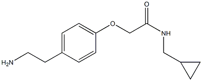 2-[4-(2-aminoethyl)phenoxy]-N-(cyclopropylmethyl)acetamide Struktur