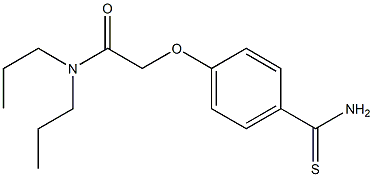 2-[4-(aminocarbonothioyl)phenoxy]-N,N-dipropylacetamide Struktur