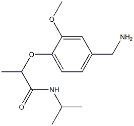 2-[4-(aminomethyl)-2-methoxyphenoxy]-N-(propan-2-yl)propanamide Struktur