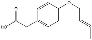 2-[4-(but-2-en-1-yloxy)phenyl]acetic acid Struktur