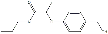 2-[4-(hydroxymethyl)phenoxy]-N-propylpropanamide Struktur