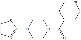 2-[4-(piperidin-4-ylcarbonyl)piperazin-1-yl]-1,3-thiazole Struktur